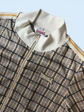 Lonsdale London Men's Slim Fit 2-Piece Plaid Tracksuit Set